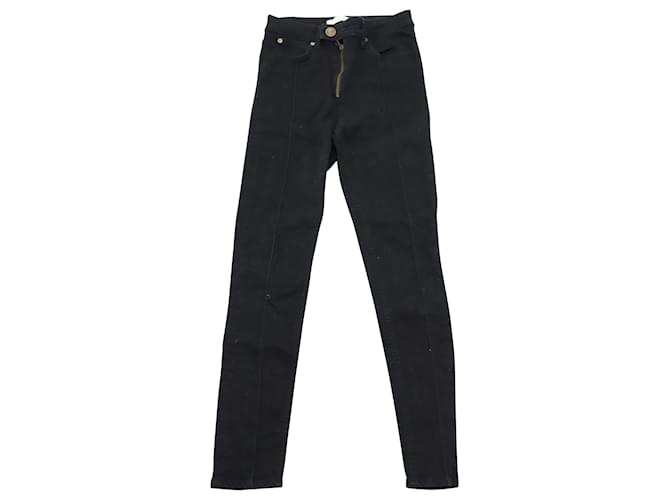 Sandro Paris Skinny Jeans in Black Cotton  ref.494826