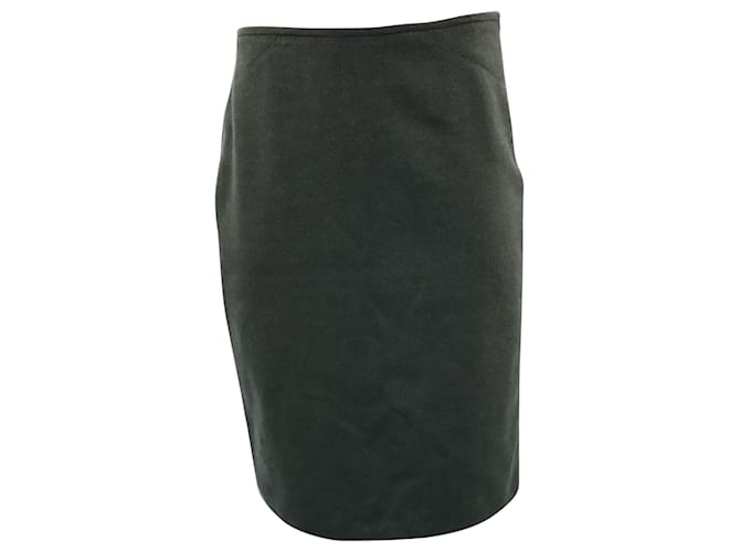 Armani Pencil Skirt in Green Wool  ref.494890