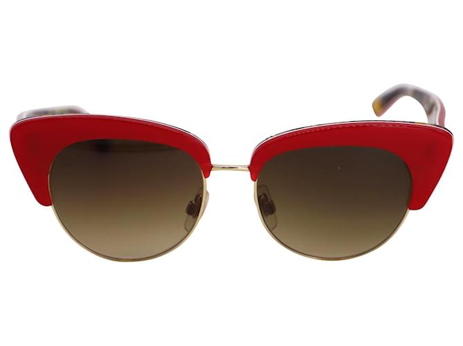 Dolce & Gabbana DG 4277 Gafas de sol en metal rojo Roja  ref.494913