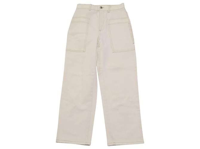 Stella Mc Cartney Stella McCartney Denim Jeans in White Cotton  ref.494931