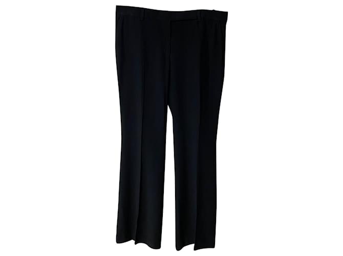 Pantalones formales Alexander McQueen en acetato negro Fibra de celulosa  ref.494958