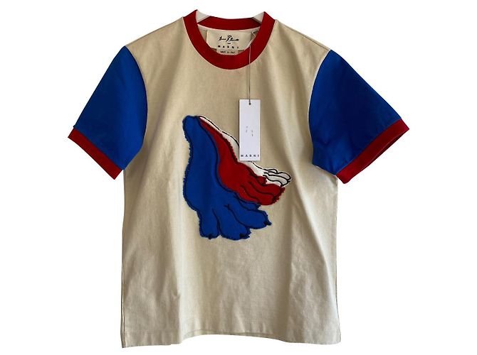 T-shirt Marni in cotone multicolore