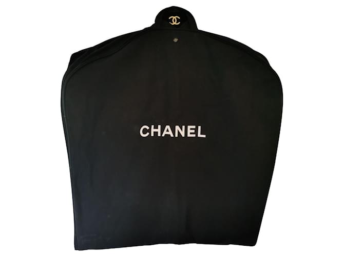 Sac de voyage Chanel Coton Plastique Noir  ref.495288