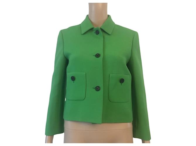 S/S Short Green Dior Jacket 2022 #DIOV34a Wool  ref.495583