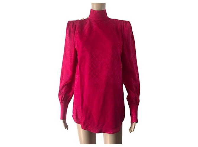 Balmain pour H&M Balmain x H&M blusa rosa de seda  ref.495589