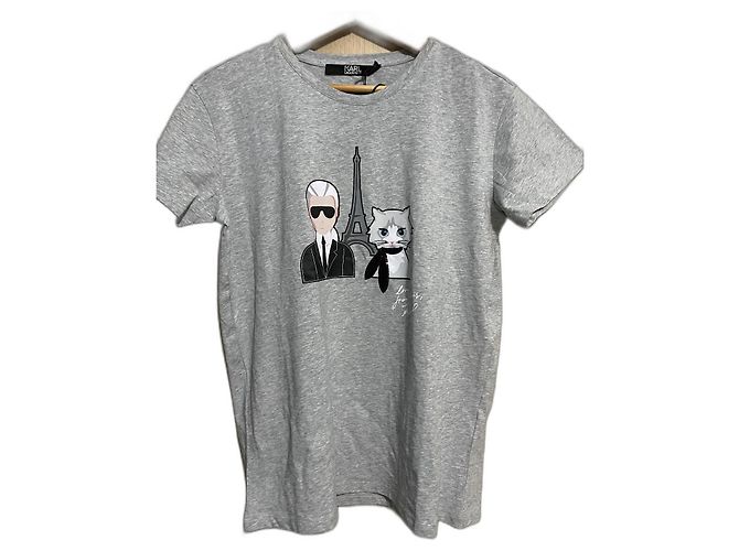Karl Lagerfeld camiseta karl & choupette en parís Gris