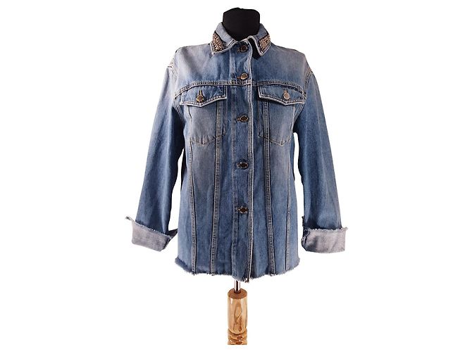 Giacca di jeans Ermanno Scervino blu in cotone