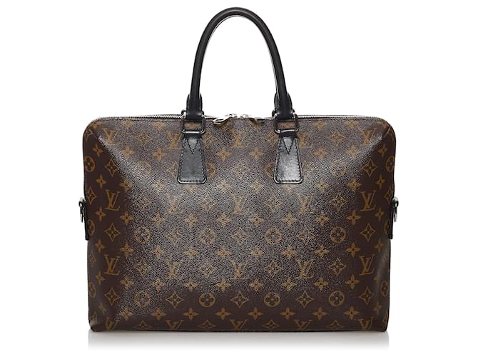 Louis Vuitton Monogram Macassar Canvas Porte-Documents Jour Bag Louis  Vuitton