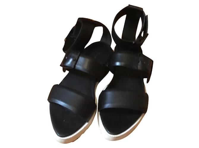 Alexander Wang Sandals Black Leather  ref.495835