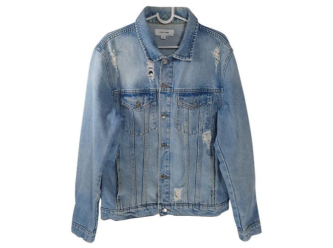 Giacca di jeans Soulland blu in cotone Taglia S