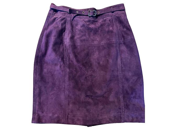 Dolce & Gabbana D&G saia de pele de cabra ameixa