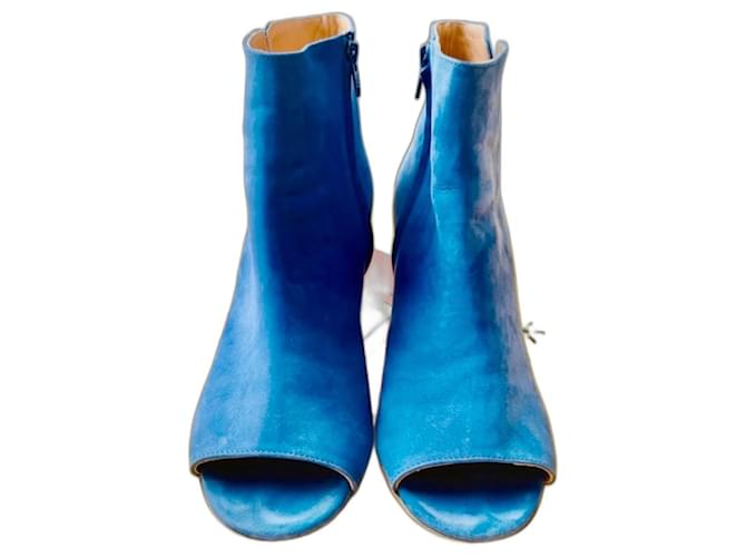 Maison Martin Margiela Ankle Boots Blue Deerskin  ref.496510