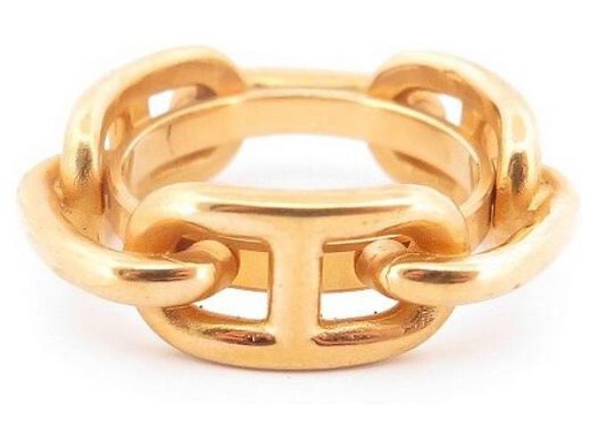 Ring Hermès ANELLO SCIARPA HERMES REGATE ANELLO SCIARPA ORO DORE METALLICO CON CHAINE D'ANCRE D'oro Metallo