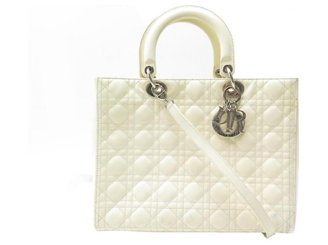 cream lady dior bag