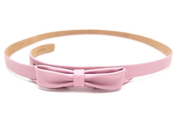 NEW LOUIS VUITTON BELT PINK KNOT PM IN LEATHER 80 CM NEW PINK LEATHER BELT  ref.496774