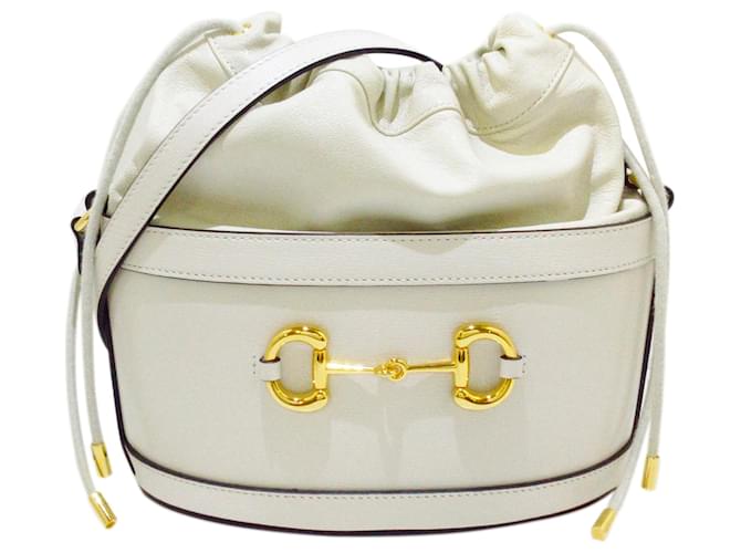 Gucci Horsebit 1955 Bucket Bag in White