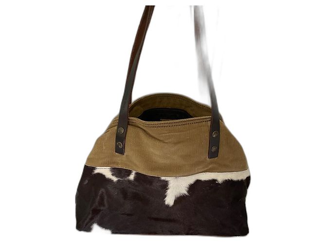 Miu Miu Denim Beige Top Bag