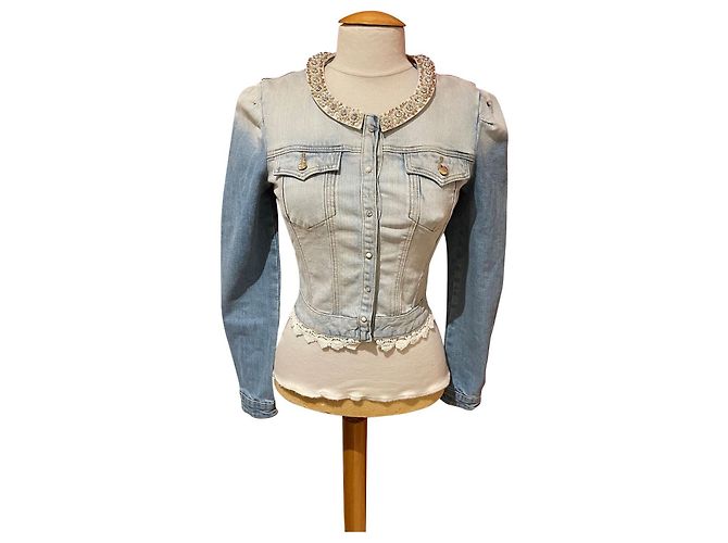 Autre Marque Fracomina Jeansjacke Blau Baumwolle Größe 36