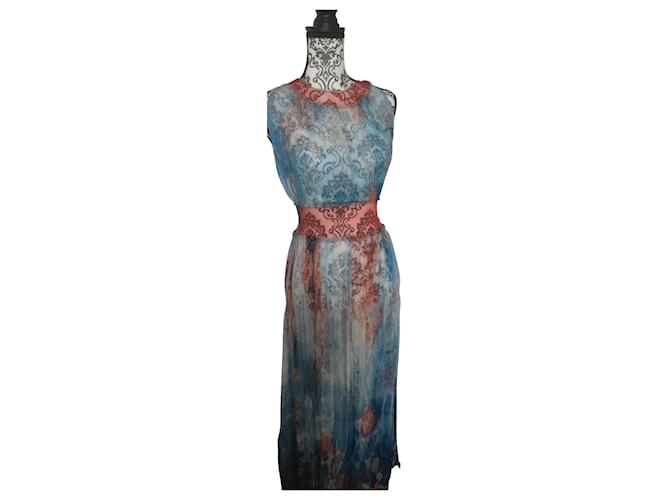 Jean Paul Gaultier Dresses Blue Silk  ref.496988