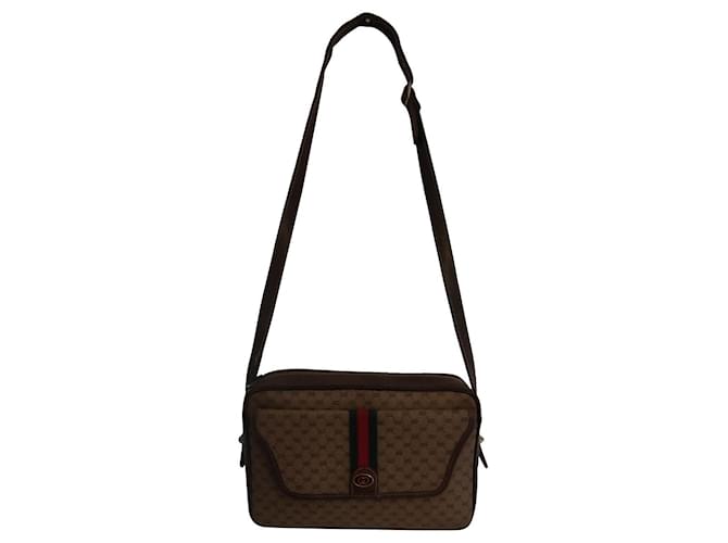 Gucci Ophidia Brown Leather Cloth  ref.496990