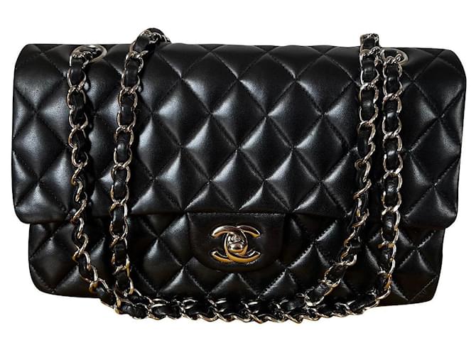 Chanel 2:55 Black Leather  ref.497012