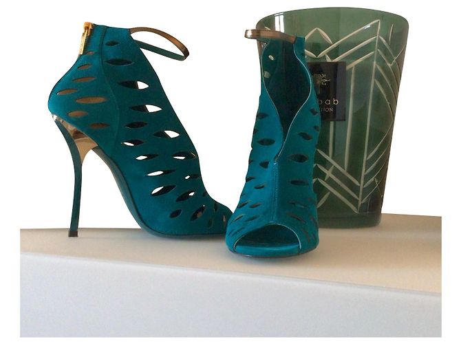 Botines Jimmy Choo Tamber de nubuck turquesa