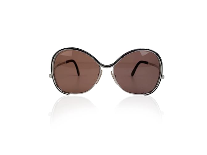 Autre Marque Rares lunettes de soleil vintage en métal argenté Mod. 431 55/13 130MM  ref.497047