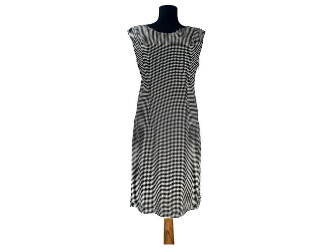 Bruuns Bazaar Dress Black White Viscose Size 40
