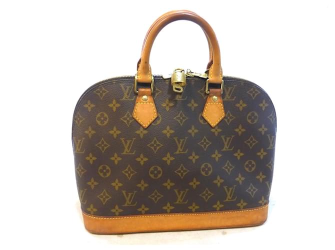 Louis Vuitton ALMA PM MONOGRAM Brown Leather  ref.497133