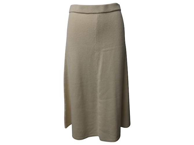Joseph A-line Midi Skirt in Ivory Wool White Cream  ref.497304