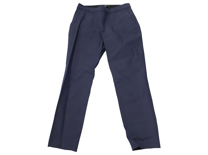 Calça Cropped Theory em Algodão Azul Marinho