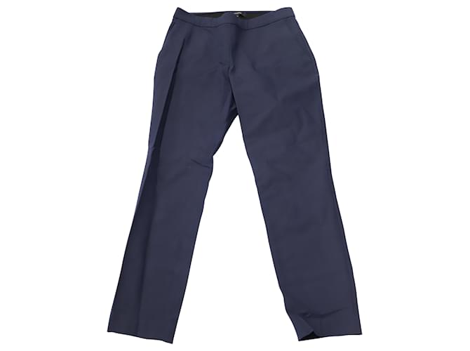Theory Tailored Cropped Pants in Navy Blue Cotton  ref.497364