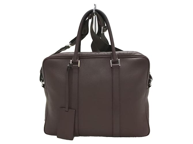 PRADA Briefcase / leather / BRW / plain Brown  ref.497697