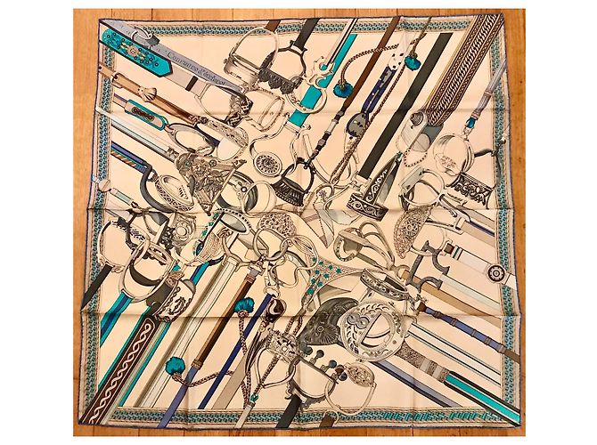 Hermès Lenço de seda Concours d'Etriers 90x90 Multicor