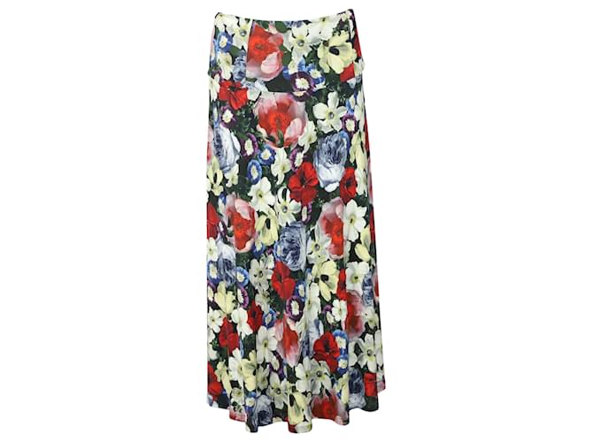 Erdem Elvin Floral Print Skirt in Multicolor Viscose  Multiple colors Cellulose fibre  ref.498135