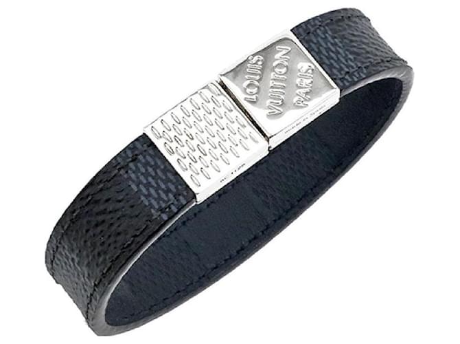[Usado] Louis Vuitton LOUISVUITTON bracelete sutiã puxe-o damier grafite acessórios de metal prateado  ref.498311