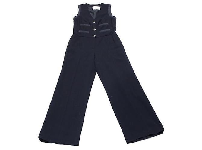 Chanel Jumpsuits Navy blue Wool  ref.498595