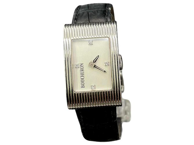 Orologio Boucheron Reflection in acciaio e diamanti Argento