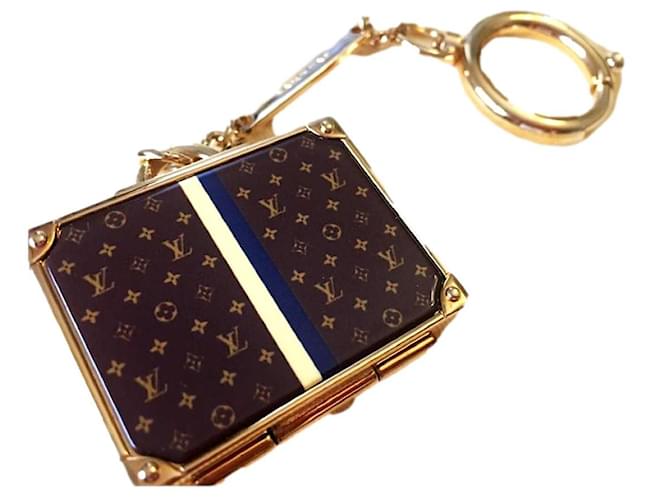 Louis Vuitton Chaveiro Marrom Gold hardware Metal  ref.361792
