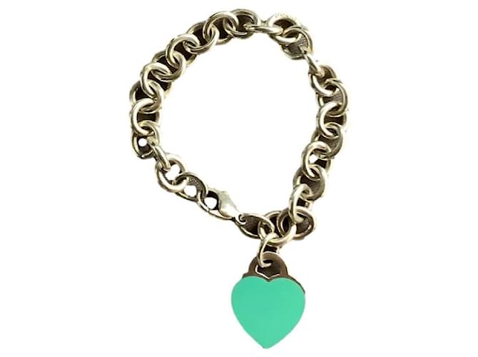 Tiffany & Co Turquoise heart bracelet Silver  ref.401904