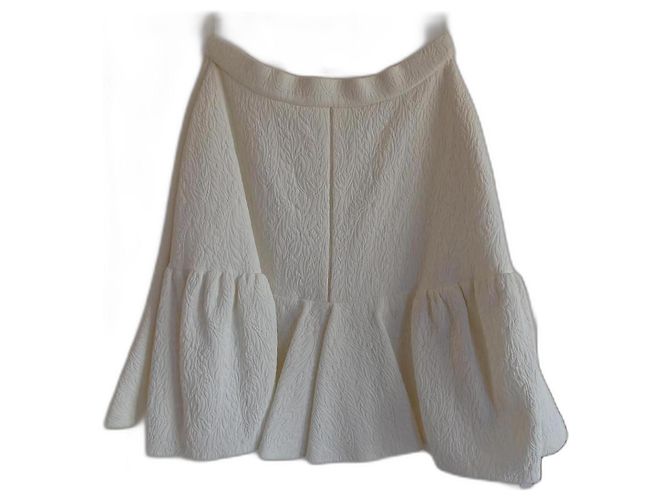 Falda blanca Chloé con relieve Blanco