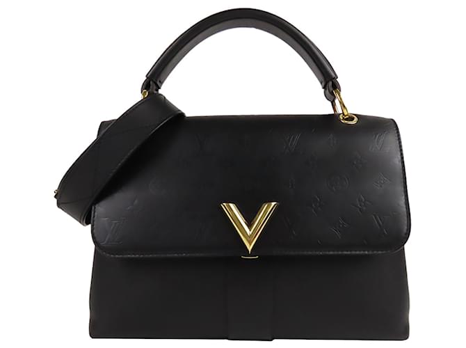 Louis Vuitton Black Very One Handle Leather Pony-style calfskin ref.490549  - Joli Closet