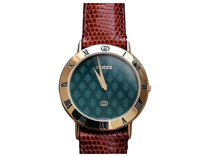 Gucci 3000M relógio de pulso vintage RARO Dourado Banhado a ouro  ref.497592