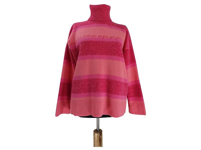 Giada Benincasa Polo Pullover Rosa Wolle und Kaschmir S Pink
