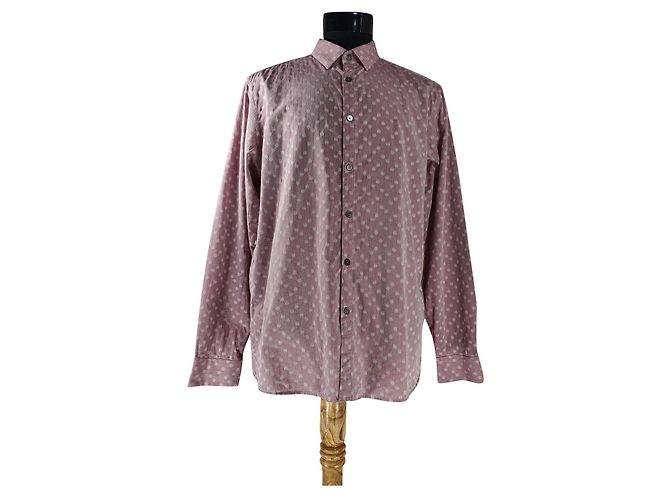 Camisa Ted Baker de bolinhas rosa de algodão