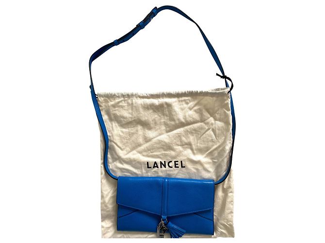 Bolsa de mão Lancel Nine em couro azul