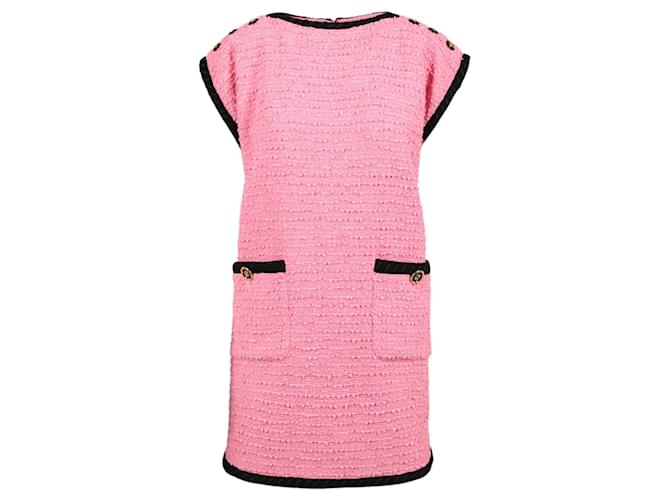 Gucci Tweed-Kleid aus Baumwollmischung Pink  ref.498852