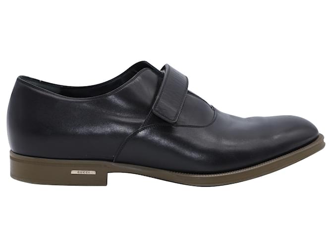 Gucci Strap-On Loafer in Black Leather  ref.498889