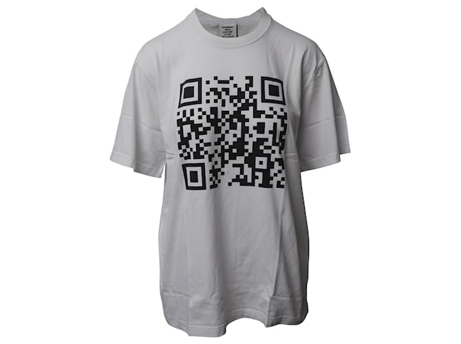 Vêtements T-shirt Vetements Bar Code in cotone bianco  ref.498942
