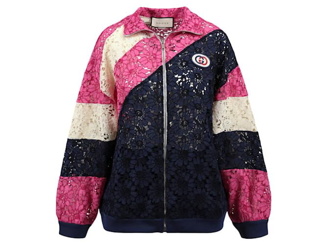 Gucci Floral Guipure Lace Track Jacket Multiple colors  ref.498945